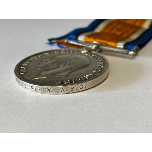 310 - A FIRST WORLD WAR CASUALTY PAIR TO THE SERVICE CORPS. A Great War pair comprising War Medal and Vict... 