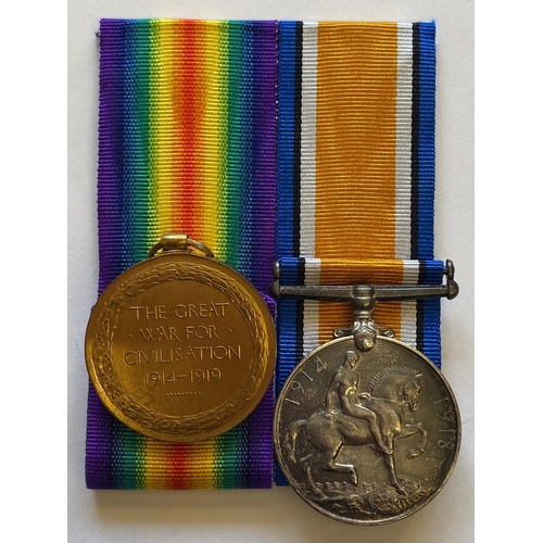 314 - A FIRST WORLD WAR CASUALTY PAIR TO THE COLDSTREAM GUARDS. A Great War pair comprising War Medal and ... 