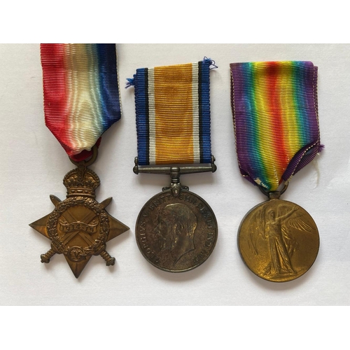 317 - A FIRST WORLD WAR TRIO AND MEMORIAL PLAQUE TO THE ROYAL SCOTS. A Great War Trio comprising 1914-15 S... 