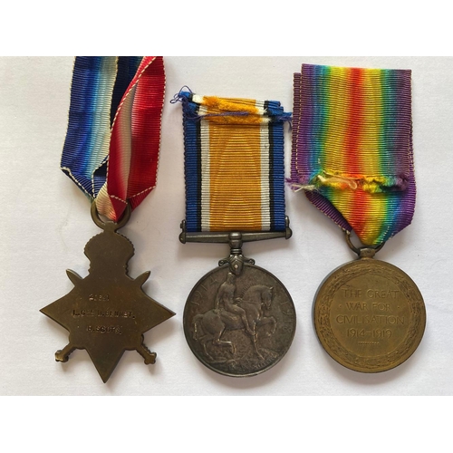 317 - A FIRST WORLD WAR TRIO AND MEMORIAL PLAQUE TO THE ROYAL SCOTS. A Great War Trio comprising 1914-15 S... 