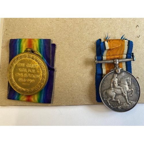 321 - A FIRST WORLD WAR CASUALTY PAIR TO THE SCOTTISH RIFLES. A Great War pair comprising War Medal and Vi... 