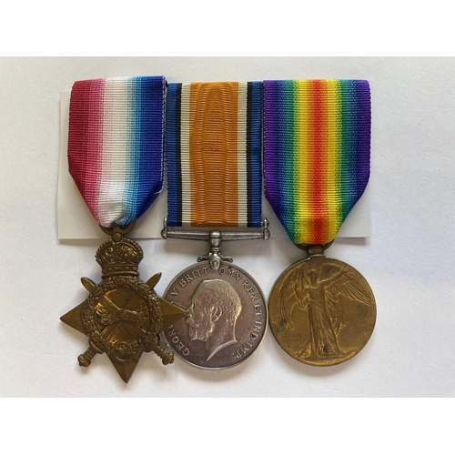 322 - A FIRST WORLD WAR CASUALTY TRIO TO THE BLACK WATCH. A Great War Trio comprising 1914-15 Star named t... 