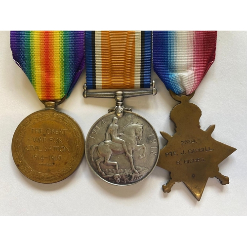 322 - A FIRST WORLD WAR CASUALTY TRIO TO THE BLACK WATCH. A Great War Trio comprising 1914-15 Star named t... 