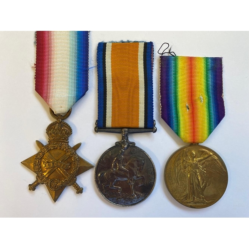 323 - A FIRST WORLD WAR TRIO AND PLAQUE TO THE LANCASHIRE REGIMENT. A Great War Trio comprising 1914-1915 ... 