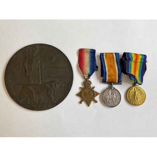 325 - A FIRST WORLD WAR PLAQUE AND TRIO TO THE SERVICE CORPS. A Great War Trio comprising 1914-15 Star nam... 