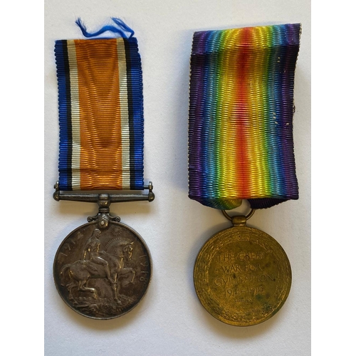 331 - A FIRST WORLD WAR CASUALTY PAIR TO THE GLOUCESTERSHIRE REGIMENT. A Great War pair comprising War Med... 