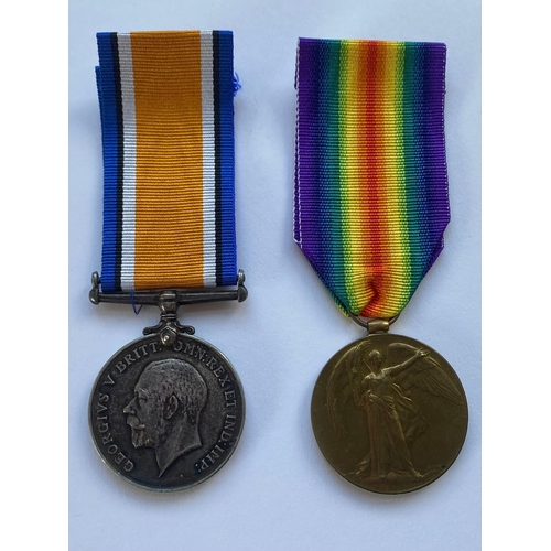 333 - A FIRST WORLD WAR CASUALTY PAIR TO THE RIFLE CORPS. A Great War pair comprising War Medal and Victor... 