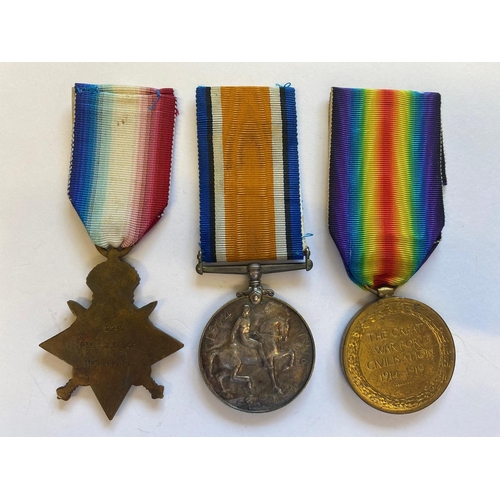 337 - A FIRST WORLD WAR CASUALTY TRIO TO THE GLOUCESTERSHIRE REGIMENT. A Great War Trio comprising 1914 St... 