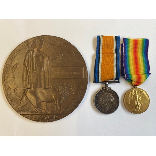 341 - A FIRST WORLD WAR PAIR AND MEMORIAL PLAQUE TO THE A.S.C./HEAVY ARTILLERY. A Great War pair comprisin... 