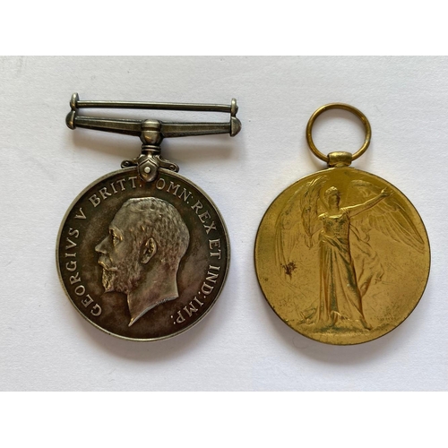 343 - A FIRST WORLD WAR CASUALTY PAIR TO THE ROYAL ENGINEERS. A Great War Pair comprising War Medal and Vi... 