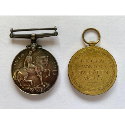 343 - A FIRST WORLD WAR CASUALTY PAIR TO THE ROYAL ENGINEERS. A Great War Pair comprising War Medal and Vi... 