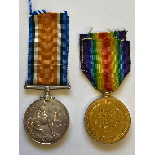 344 - A FIRST WORLD CASUALTY PAIR TO THE SOUTH LANCASHIRE REGIMENT. A Great War pair comprising War Medal ... 