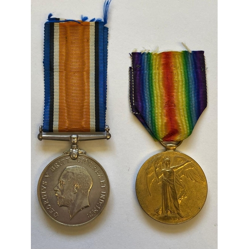 344 - A FIRST WORLD CASUALTY PAIR TO THE SOUTH LANCASHIRE REGIMENT. A Great War pair comprising War Medal ... 