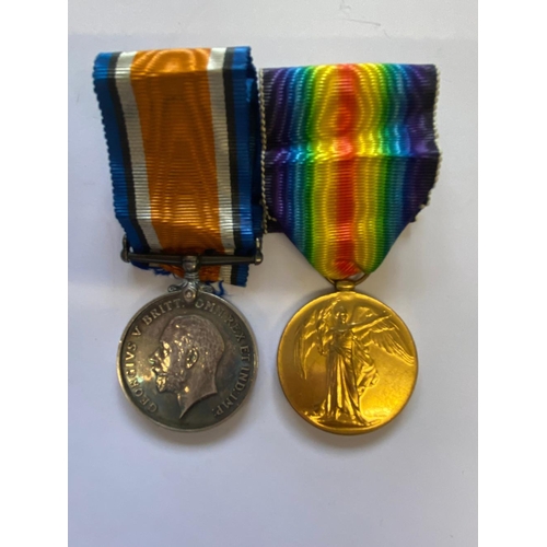 350 - A FIRST WORLD WAR CASUALTY PAIR TO THE SUFFOLK REGIMENT. A Great War Pair comprising War Medal and V... 