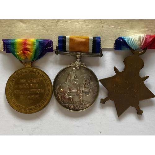 351 - A FIRST WORLD WAR CASUALTY TRIO TO THE GORDON HIGHLANDERS. A Great War Trio comprising 1914-15 Star ... 