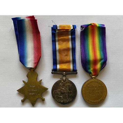 353 - A FIRST WORLD WAR CASUALTY TRIO TO THE DURHAM LIGHT INFANTRY. A Great War Trio Comprising 1914-15 St... 