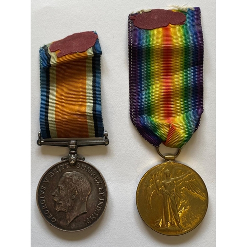 355 - A FIRST WORLD WAR CASUALTY PAIR TO THE DEVON REGIMENT. A Great War pair comprising War Medal and Vic... 