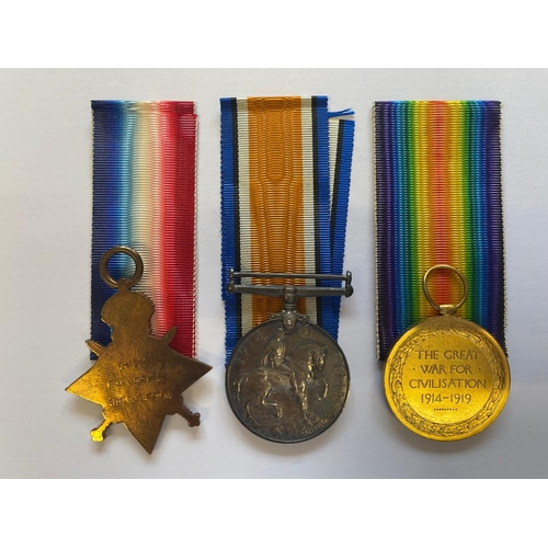 377 - A FIRST WORLD WAR CASUALTY TRIO TO THE ROYAL WEST SURREY REGIMENT. A Great War trio comprising 1914-... 