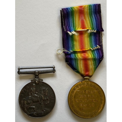 38 - A FIRST WORLD WAR PAIR TO THE R.A.F. A Great War pair comprising War Medal and Victory Medal named t... 