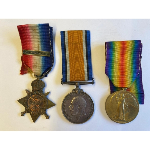 381 - A FIRST WORLD WAR CASUALTY TRIO TO THE RIFLE BRIGADE. A Great War Trio comprising 1914 Star with 5th... 