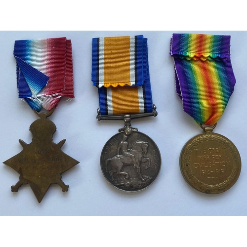 391 - A FIRST WORLD WAR CASUALTY TRIO TO THE ARTILLERY. A Great War trio comprising a 914-15 Star named to... 