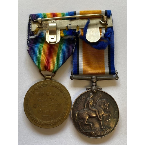 414 - A FIRST WORLD WAR CASUALTY PAIR TO THE SOMERSET LIGHT INFANTRY. A Great War pair comprising War Meda... 