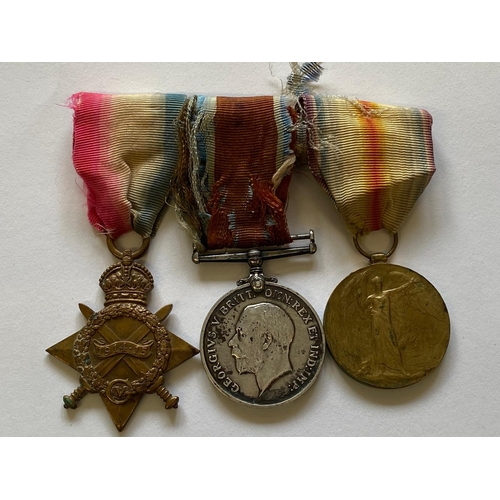 44 - A FIRST WORLD WAR TRIO TO THE QUEEN'S REGIMENT. A Great War Trio comprising 191-15 Star named to T-2... 