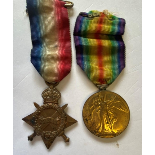 49 - A FIRST WORLD WAR STAR AND VICTORY MEDAL TO THE ROYAL INISKILLING FUSILIERS. A 1914-15 Star named to... 