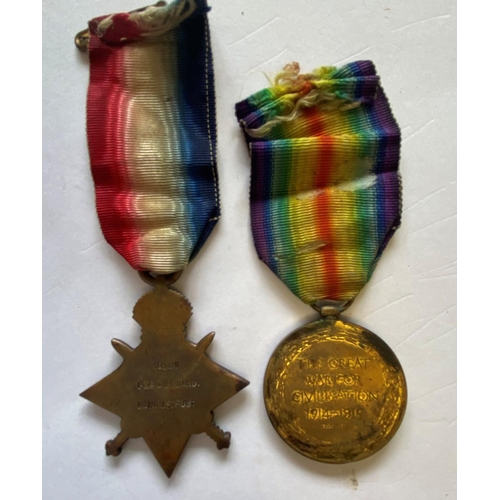 49 - A FIRST WORLD WAR STAR AND VICTORY MEDAL TO THE ROYAL INISKILLING FUSILIERS. A 1914-15 Star named to... 