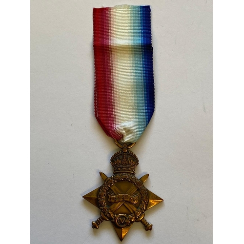 5 - A 1914 -15 STAR TO THE KINGS ROYAL RIFLES. A 1914-15 Star named to Y-379 Pte W. Collier K.R.Rif C. W... 