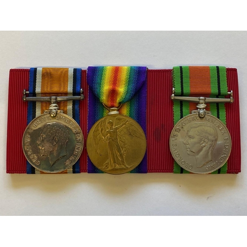 50 - A FIRST AND SECOND WORLD WAR GROUP OF THREE TO THE YORKS AND LANCS REGIMENT. A Great War pair compri... 