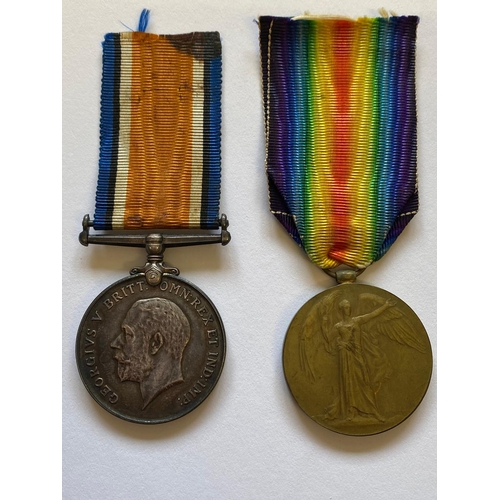 53 - A FIRST WORLD WAR PAIR TO THE MIDDLESEX REGIMENT. A Great War pair comprising War Medal and Victory ... 