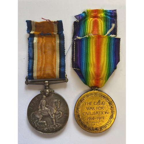 548 - A FIRST WORLD WAR CASUALTY PAIR TO THE LINCOLNSHIRE REGIMENT. A Great War Pair comprising War Medal ... 