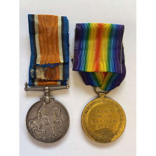 549 - A FIRST WORLD WAR CASUALTY PAIR TO THE LINCOLNSHIRE REGIMENT. A Great War Pair comprising War Medal ... 