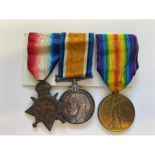 551 - A FIRST WORLD WAR CASUALTY TRIO TO THE SOUTH WALES BORDERERS. A Great War trio comprising 1914-15 St... 