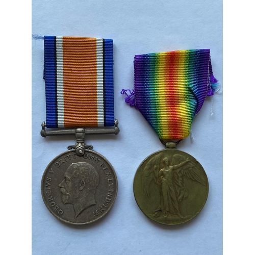 554 - A FIRST WORLD WAR CASUALTY PAIR TO THE ARMY SERVICE CORPS. A Great War Pair comprising War Medal and... 