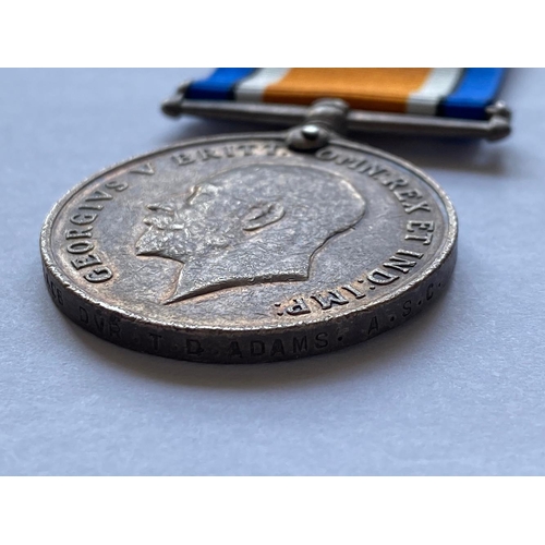 554 - A FIRST WORLD WAR CASUALTY PAIR TO THE ARMY SERVICE CORPS. A Great War Pair comprising War Medal and... 