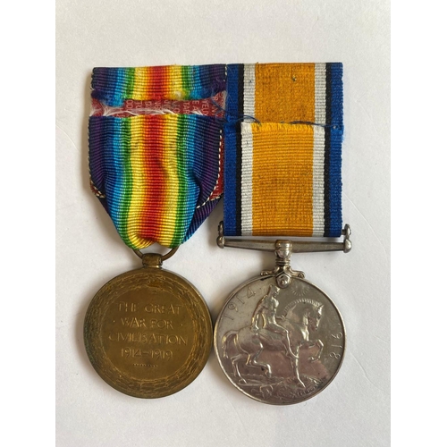 56 - A FIRST WORLD WAR PAIR TO THE HIGHLAND LIGHT INFANTRY. A Great War Pair comprising War Medal and Vic... 