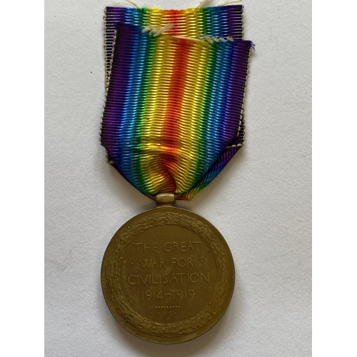 574 - A FIRST WORLD WAR VICTORY MEDAL TO A FIRST DAY OF THE SOMME CASUALTY IN THE WARWICKSHIRE REGIMENT. A... 