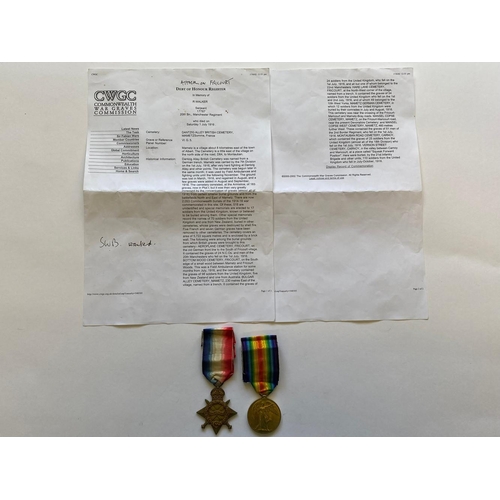 579 - TWO FIRST WORLD WAR MEDALS TO A FIRST DAY OF THE SOMME CASUALTY FROM THE MANCHESTER 5th CITY PALS. T... 