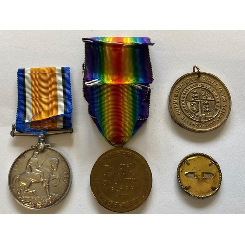 583 - A FIRST WORLD WAR PAIR, SCROLL AND FRAMED PLAQUE TO A CASUALTY FROM THE YORK REGIMENT WHO WAS KILLED... 