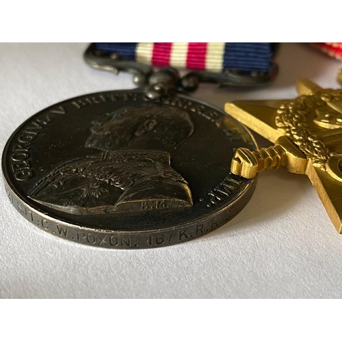 586 - A FIRST WORLD WAR MILITARY MEDAL AND TRIO TO A SECOND LIEUTENANT WITH THE DURHAM LIGHT INFANTRY AND ... 