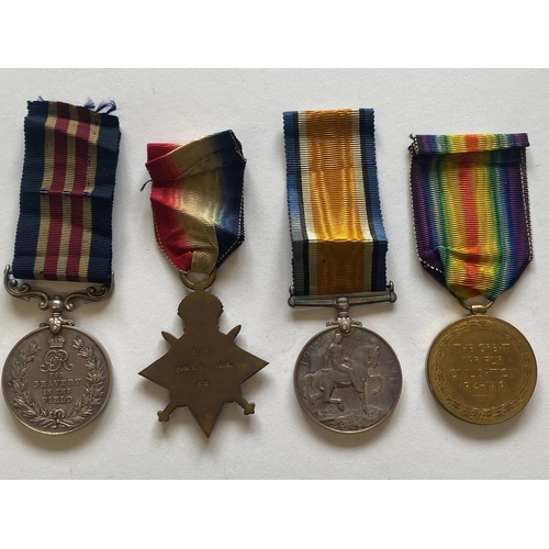 589 - A FIRST WORLD WAR MILITARY MEDAL AND TRIO TO THE ROYAL ENGINEERS. A George V Military Medal named to... 