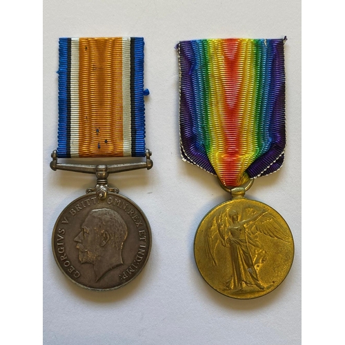 59 - A FIRST WORLD WAR PAIR TO THE WORCESTERSHIRE REGIMENT. A Great War pair comprising War Medal and Vic... 