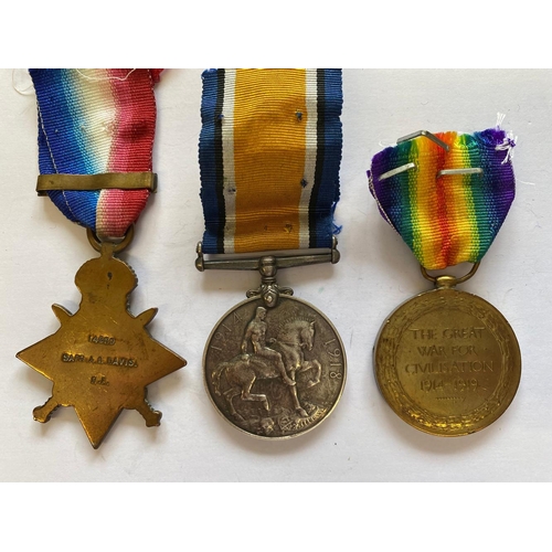 60 - A FIRST WORLD WAR TRIO TO THE ROYAL ENGINEERS. A Great War Trio comprising 1914 Star with clasp name... 