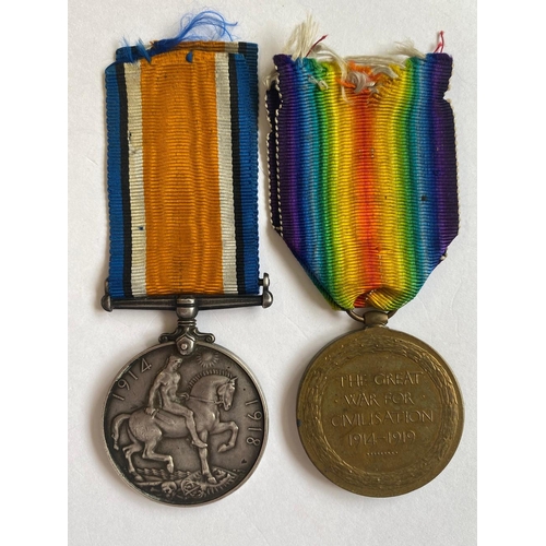 65 - A FIRST WORLD WAR PAIR TO THE DRAGOON GUARDS. A Great War Pair comprising War Medal and Victory Meda... 