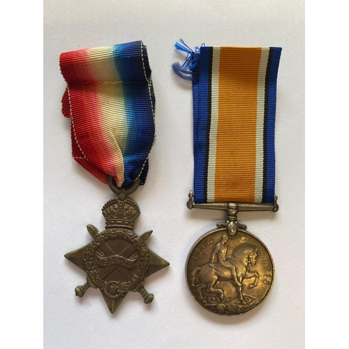 68 - A FIRST WORLD WAR 1914-15 STAR AND WAR MEDAL TO THE ROYAL GARRISON ARTILLERY. A 1914-15 Star named t... 