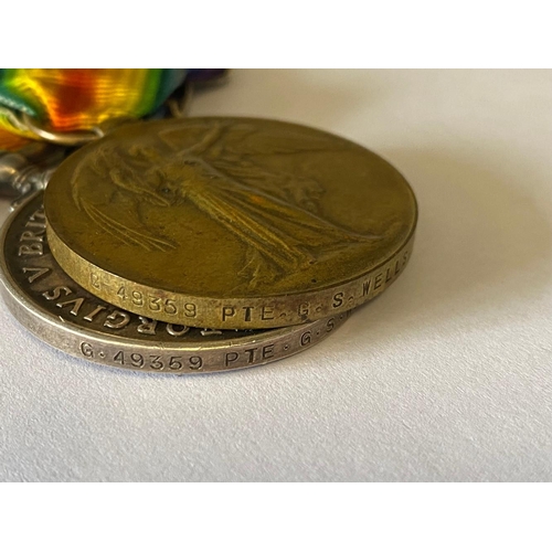 69 - A FIRST WORLD WAR PAIR TO THE MIDDLESEX REGIMENT. A Great War Pair comprising War Medal and Victory ... 