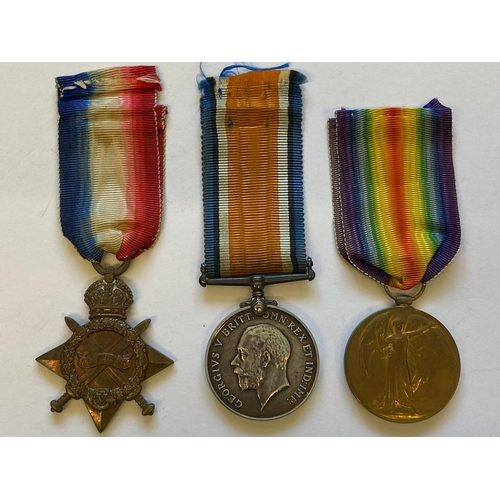 78 - A FIRST WORLD WAR TRIO TO THE ESSEX REGIMENT. A Great War Trio comprising 1914-15 Star named to 1348... 