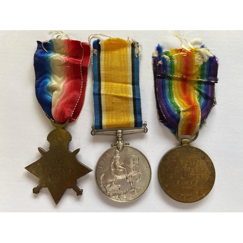 80 - A FIRST WORLD WAR TRIO TO THE LIVERPOOL REGIMENT. A Great War Trio comprising 1914-15 Star named to ... 